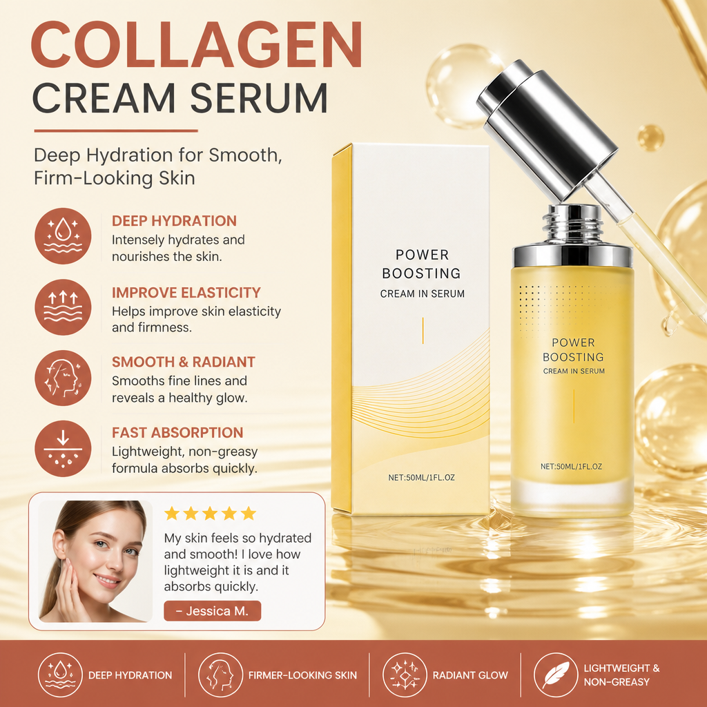 Collagen Cream Serum – Deep Hydration for Smooth, Firm-Looking Skin