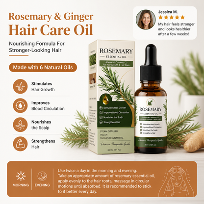 Rosemary & Ginger Hair Care Oil – Nourishing Formula For Stronger-Looking Hair