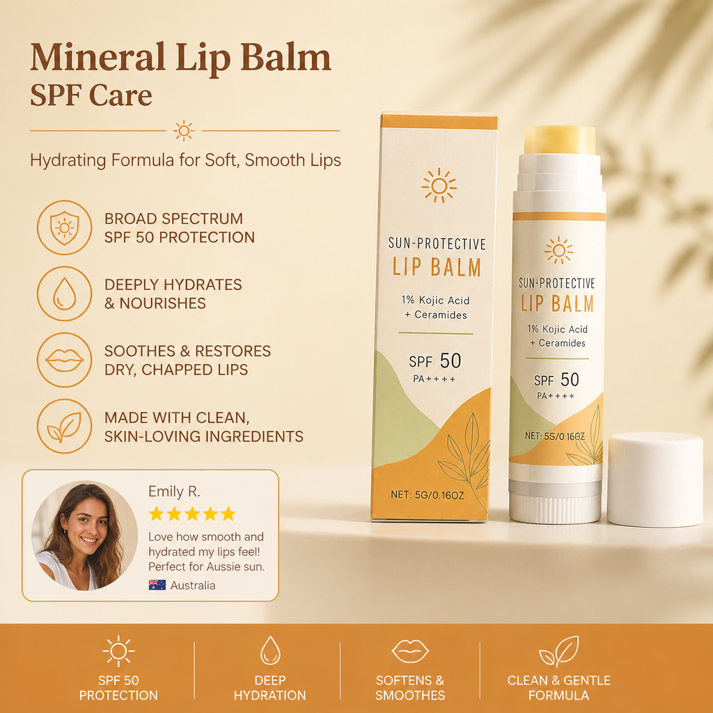 Mineral Lip Balm SPF Care – Hydrating Formula for Soft Smooth Lips