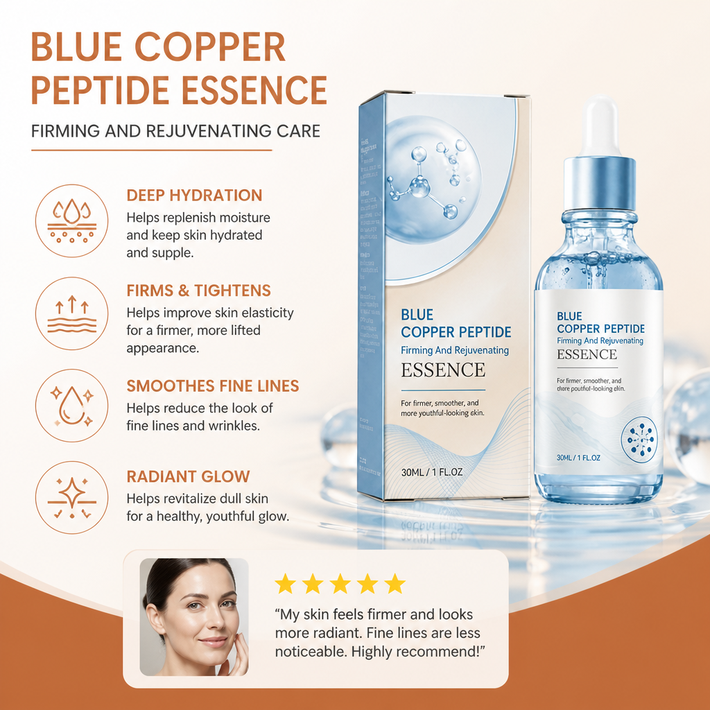 Blue Copper Peptide Essence – Hydrates for Firmer, Smoother-Looking Skin