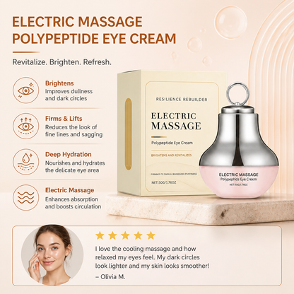Electric Peptide Eye Cream with Massage Applicator for Brighter Eyes