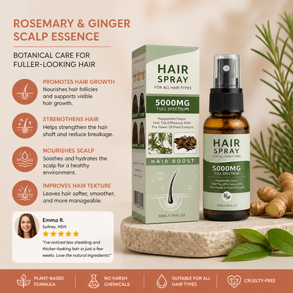 Rosemary & Ginger Scalp Essence – Botanical Care For Fuller-Looking Hair