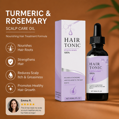Turmeric & Rosemary Scalp Care Oil – Nourishing Hair Treatment Formula