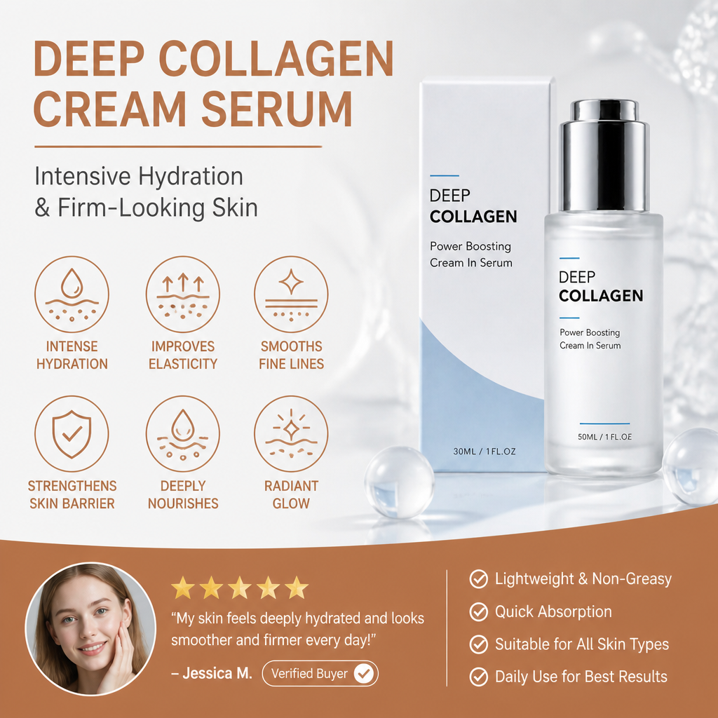 Deep Collagen Cream Serum – Intensive Hydration & Firm-Looking Skin