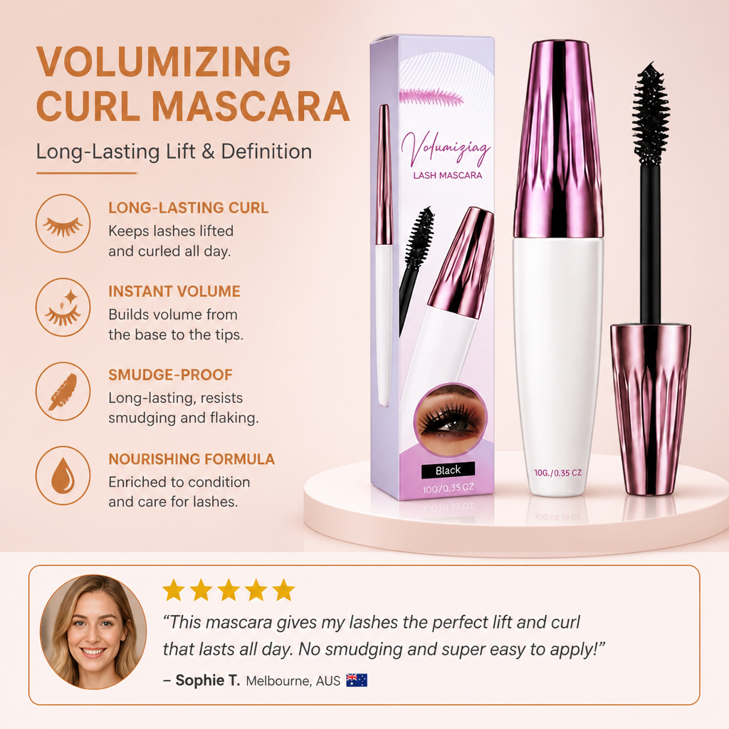 Volumizing Curl Mascara for Long-Lasting Lift & Definition