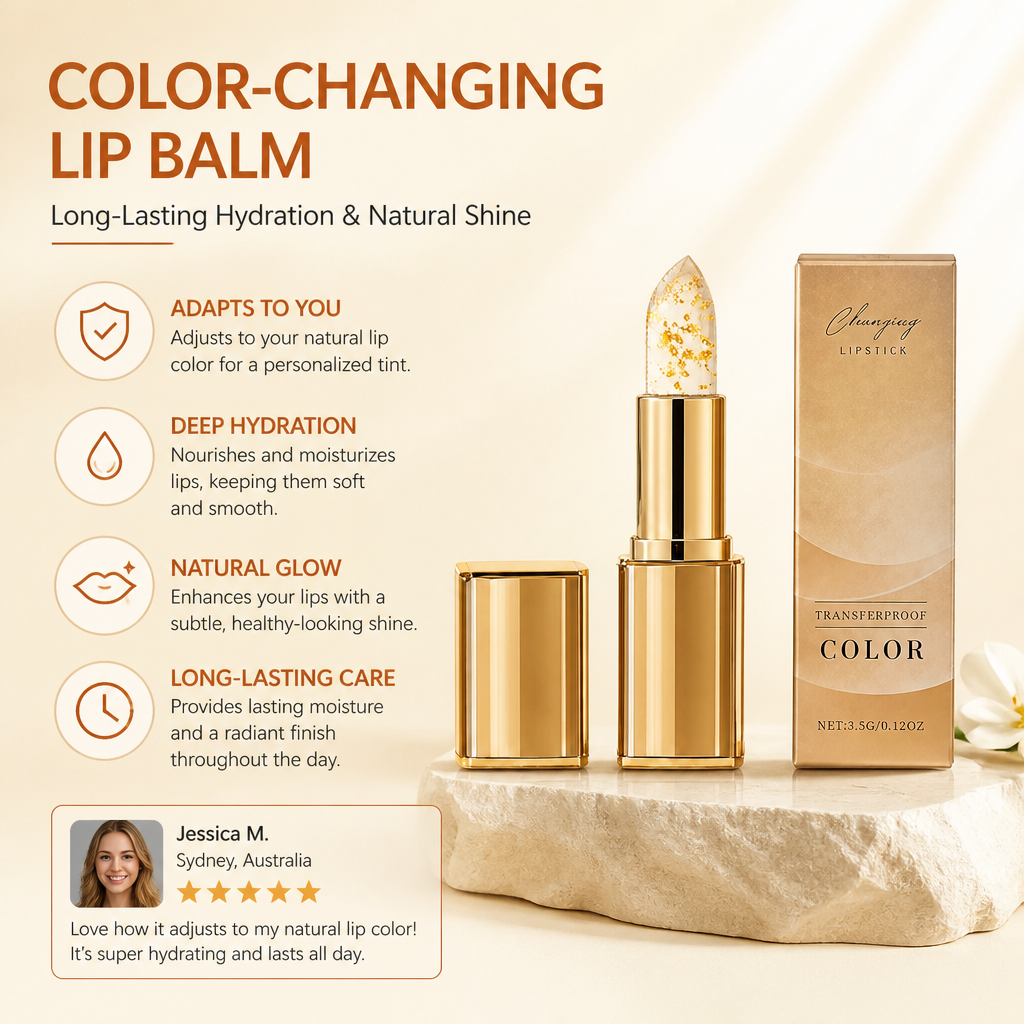 Color-Changing Lip Balm – Long-Lasting Hydration & Natural Shine