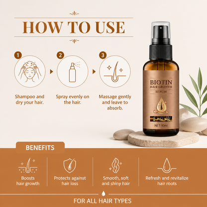 Biotin Hair Growth Serum – Nourishing Formula For Fuller Looking Hair