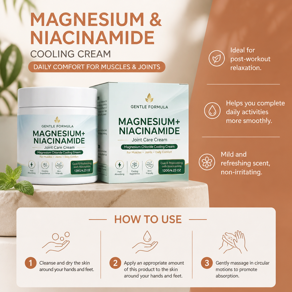 Magnesium & Niacinamide Cooling Cream – Daily Comfort for Muscles & Joints