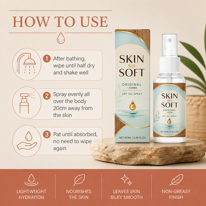 Jojoba Dry Oil Body Spray – Lightweight Hydration for Silky Smooth Skin