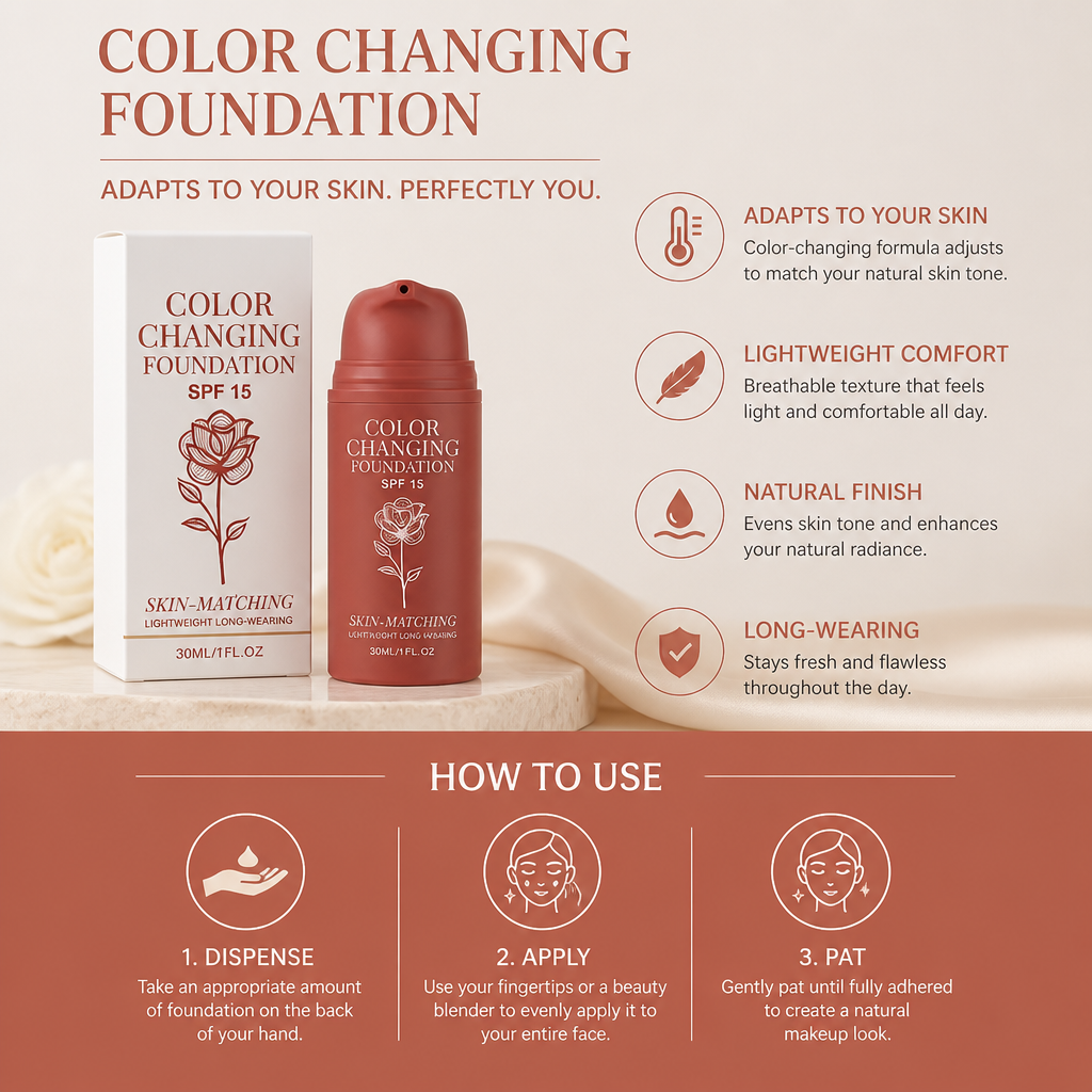 Color-Adapting Foundation – Lightweight Coverage For A Natural Finish