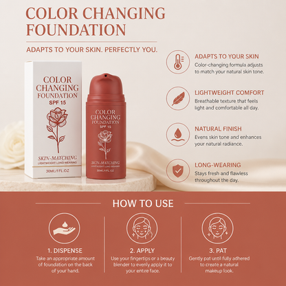 Color-Adapting Foundation – Lightweight Coverage For A Natural Finish