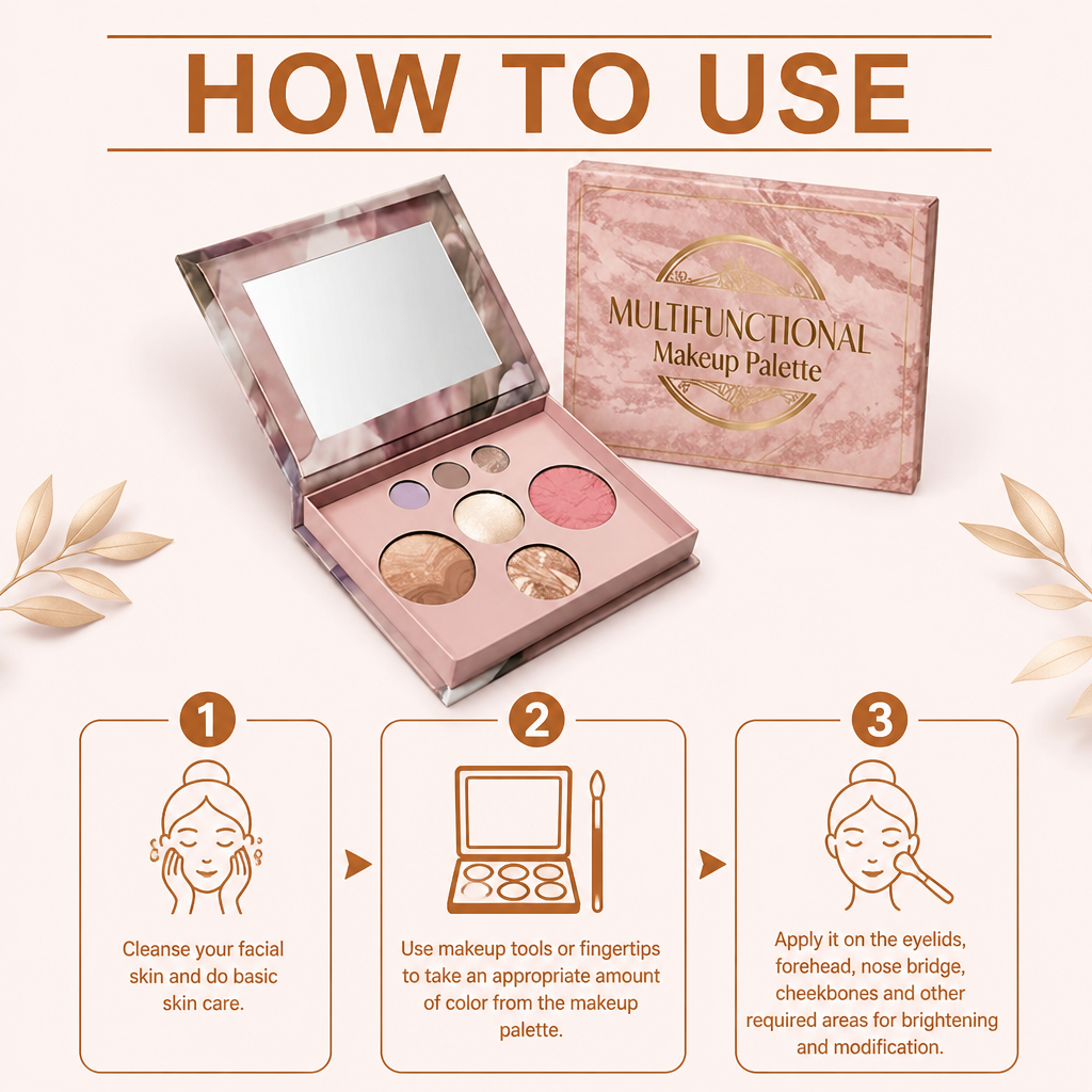 Multifunctional Makeup Palette – Blush, Contour & Highlight In One