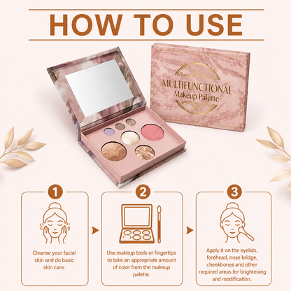 Multifunctional Makeup Palette – Blush, Contour & Highlight In One