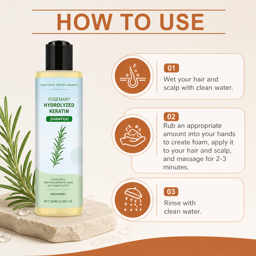 Rosemary Keratin Repair Shampoo – Moisturizing Formula For Smooth Hair
