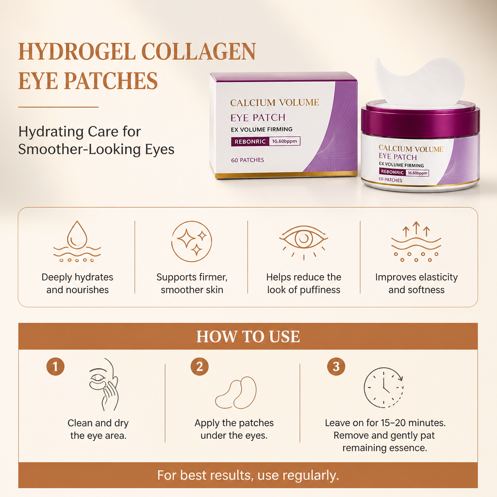 Hydrogel Collagen Eye Patches – Hydrating Care for Smoother-Looking Eyes