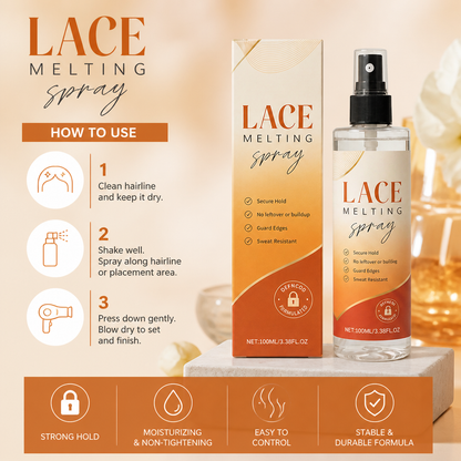 Lace Melting Spray – Strong Hold Formula For Natural Wig Styling