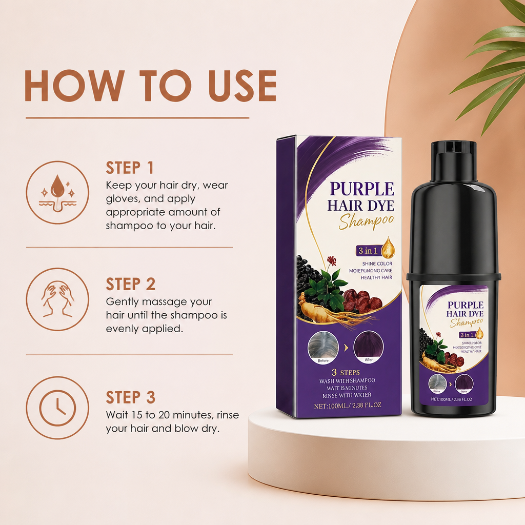 Polygonum Multiflorum Color Depositing Shampoo – Nourishing Hair Color Care