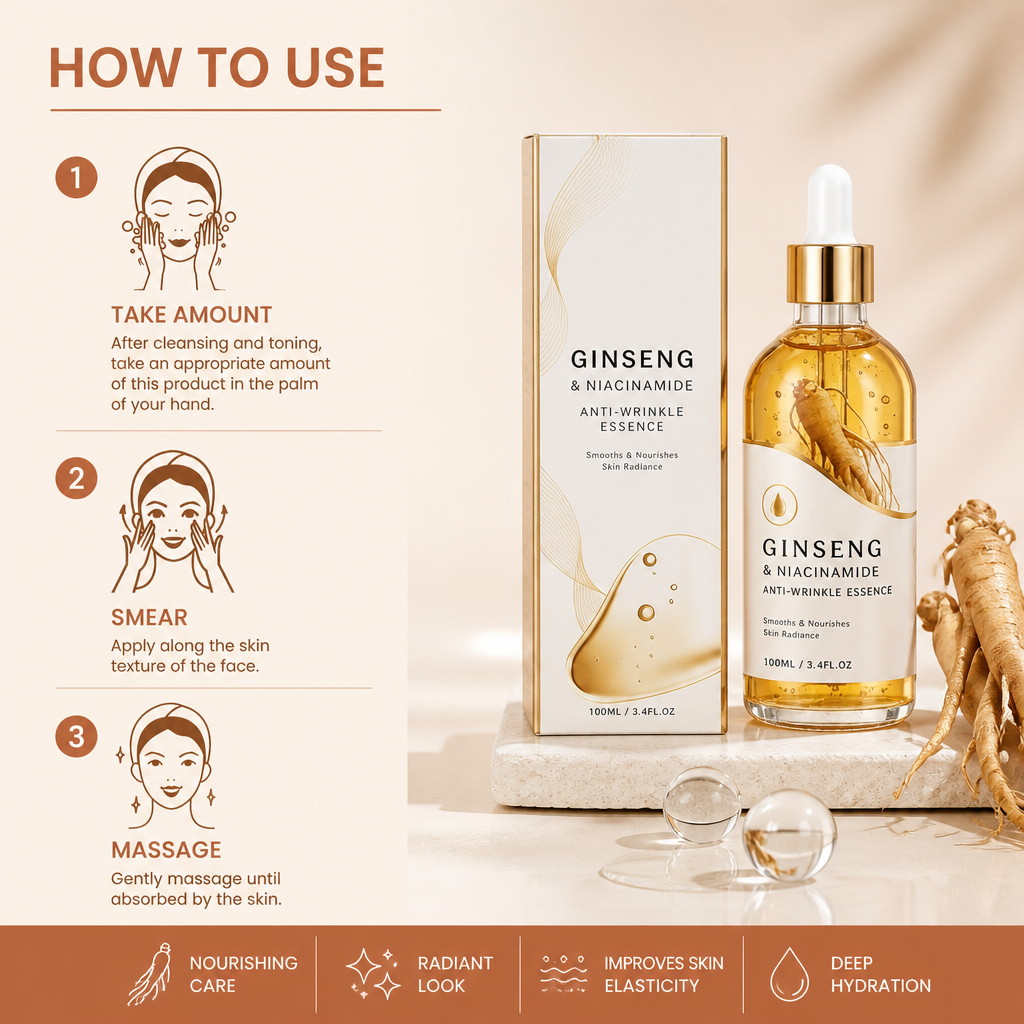 Ginseng & Niacinamide Essence – Nourishes for Smooth, Radiant-Looking Skin