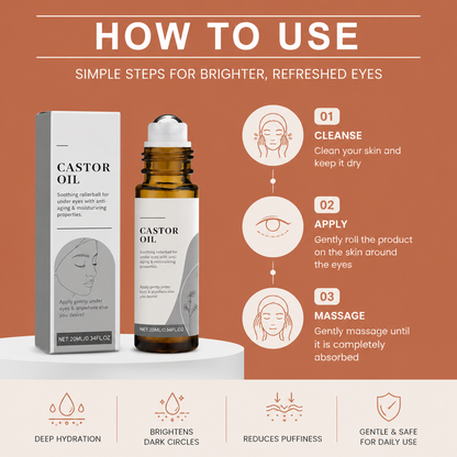 Hydrating Eye Serum Roller with Vitamin E for Smooth, Refreshed Skin
