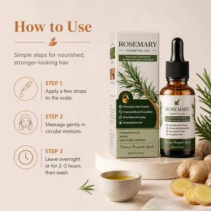 Rosemary & Ginger Hair Care Oil – Nourishing Formula For Stronger-Looking Hair