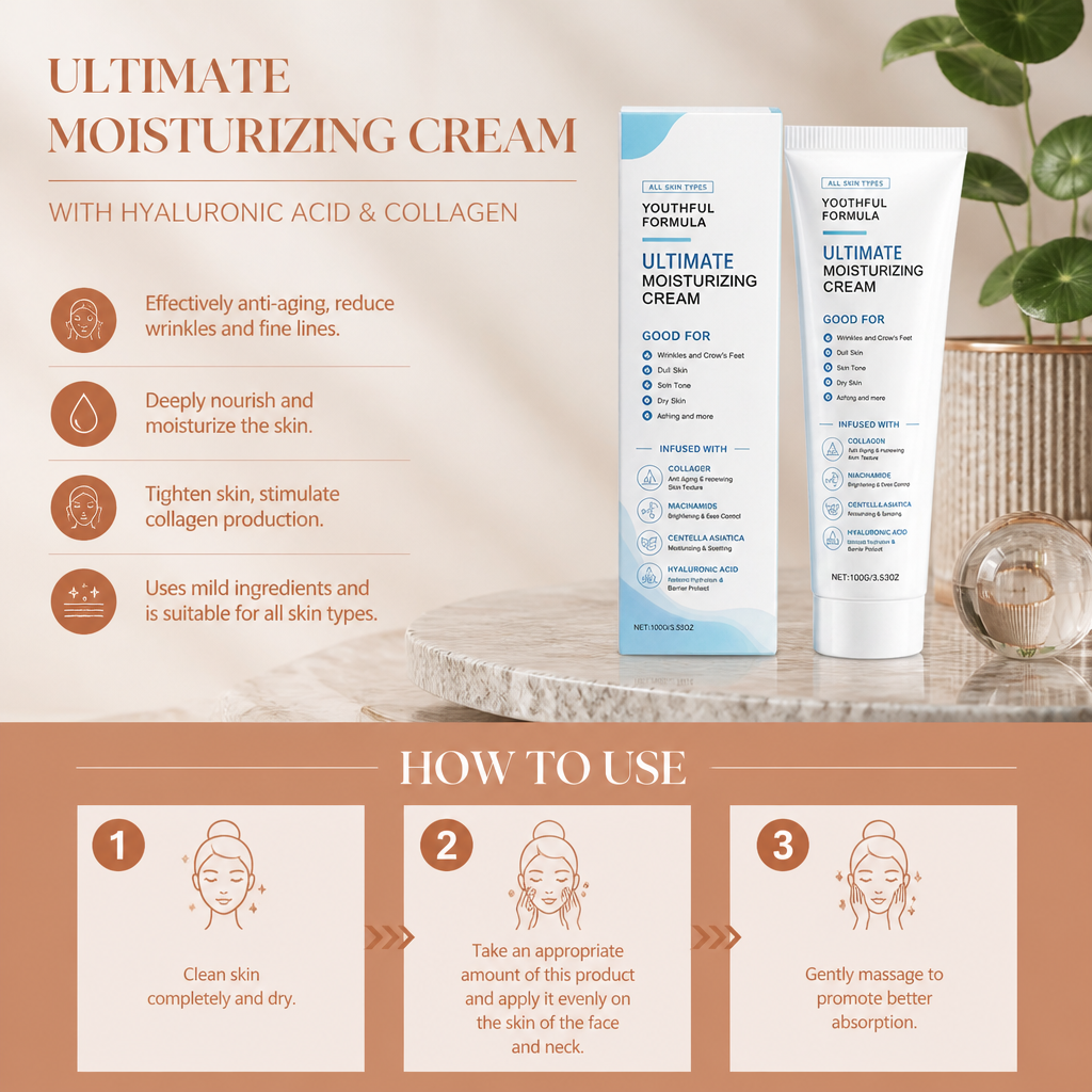 Ultimate Moisturizing Cream With Hyaluronic Acid & Collagen