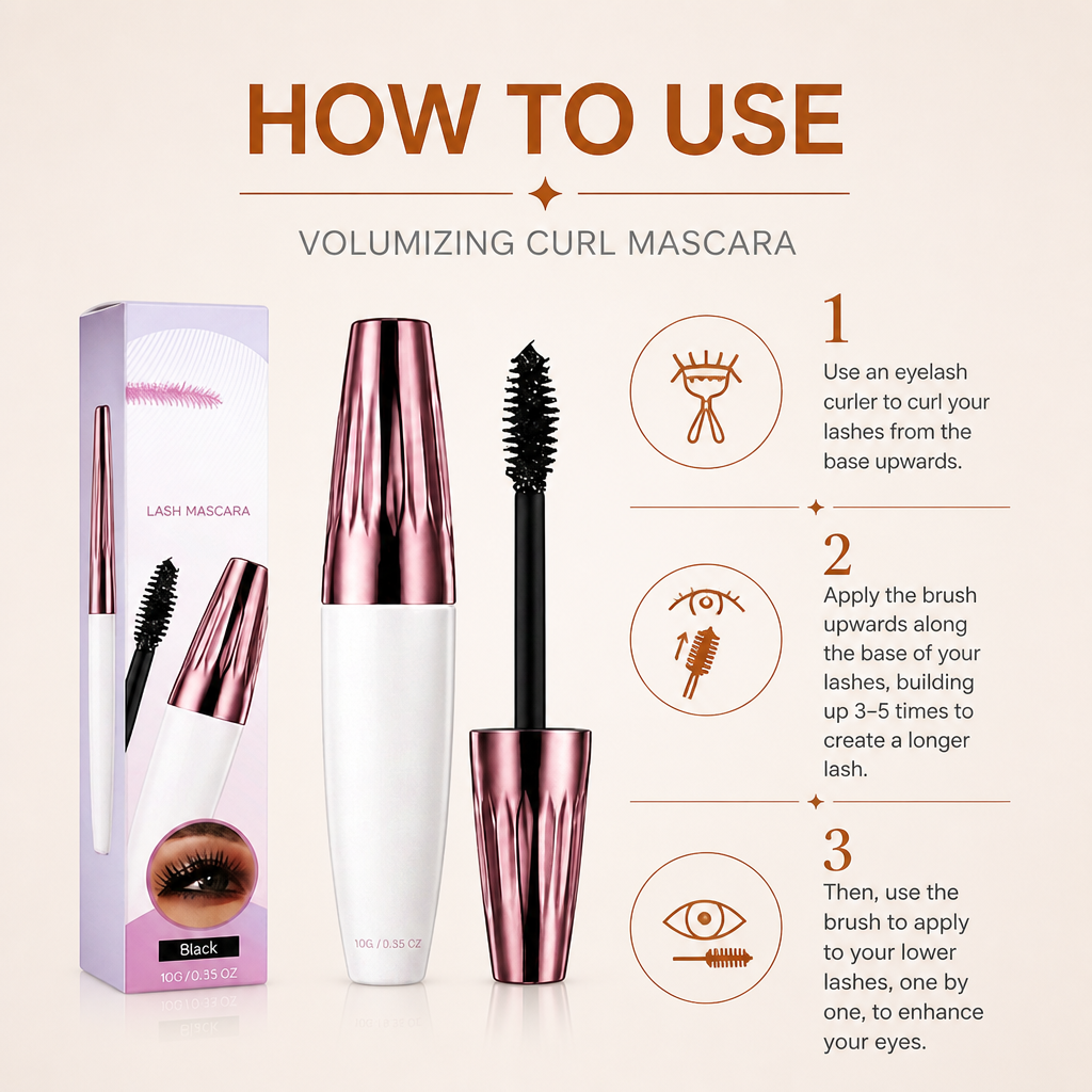 Volumizing Curl Mascara for Long-Lasting Lift & Definition