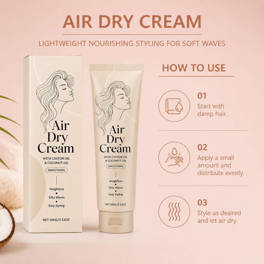 Air Dry Hair Cream – Lightweight Nourishing Styling For Soft Waves
