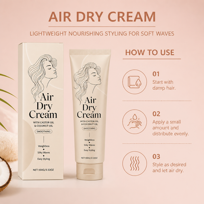 Air Dry Hair Cream – Lightweight Nourishing Styling For Soft Waves