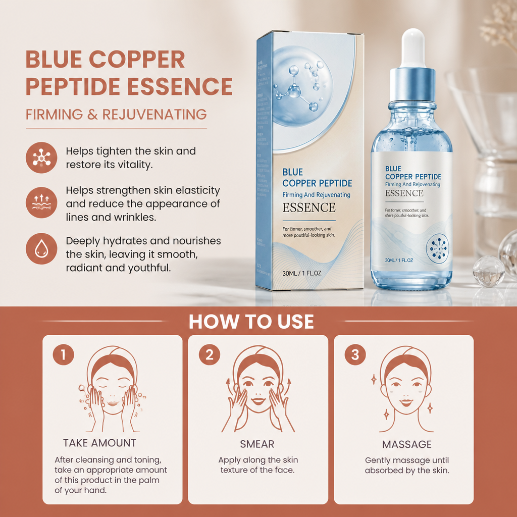 Blue Copper Peptide Essence – Hydrates for Firmer, Smoother-Looking Skin