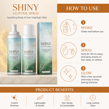 Shiny Glitter Spray – Sparkling Body And Hair Highlight Mist