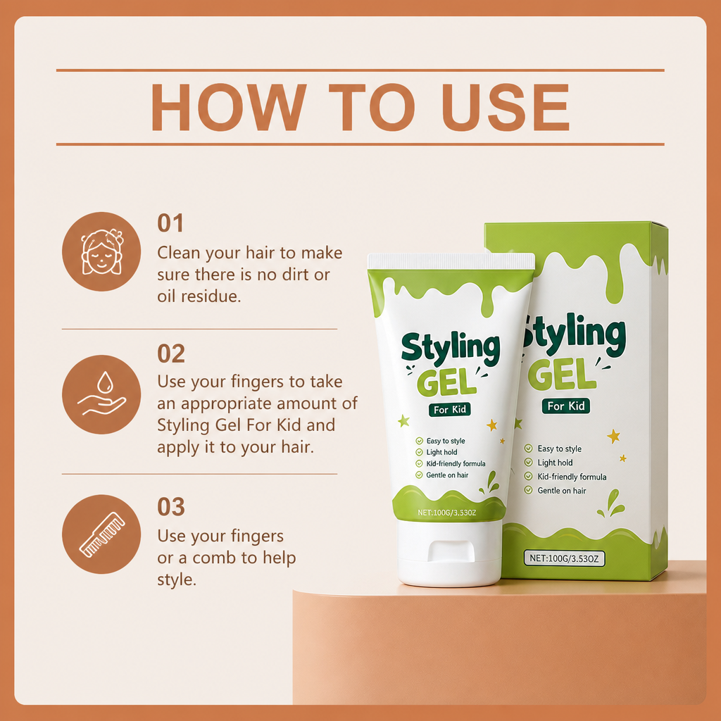 Kids Hair Styling Gel – Gentle Hold & Moisturizing Hair Care