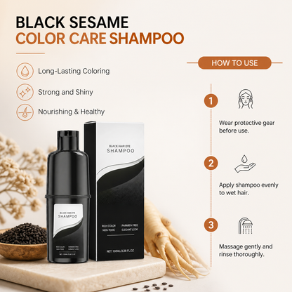 Black Sesame Color Care Shampoo – Natural-Looking Dark Hair Refresh