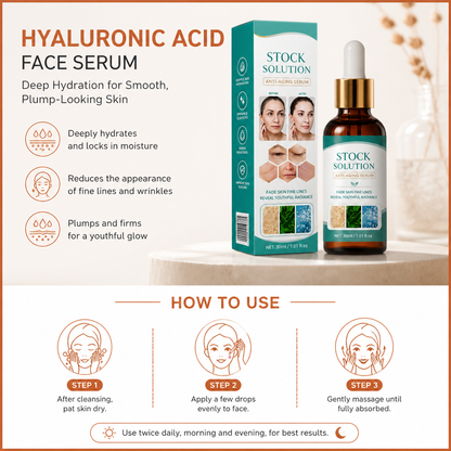 Hyaluronic Acid Face Serum – Deep Hydration for Smooth, Plump-Looking Skin
