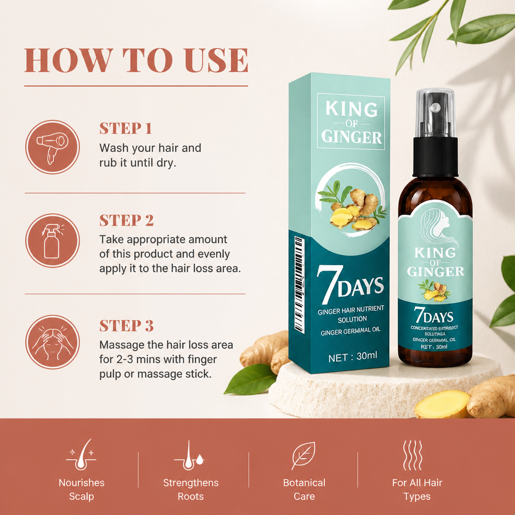 Ginger Scalp Nourishing Oil – Botanical Care For Healthy-Looking Hair