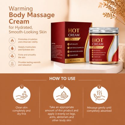 Warming Body Massage Cream for Hydrated, Smooth-Looking Skin