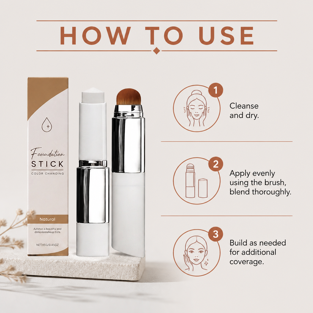 Natural Foundation Stick – Smooth Coverage With Hydrating Finish