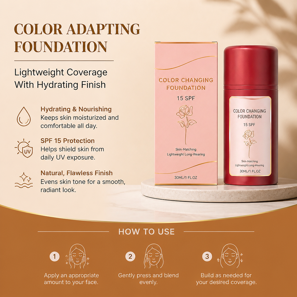 Color Adapting Foundation – Lightweight Coverage With Hydrating Finish