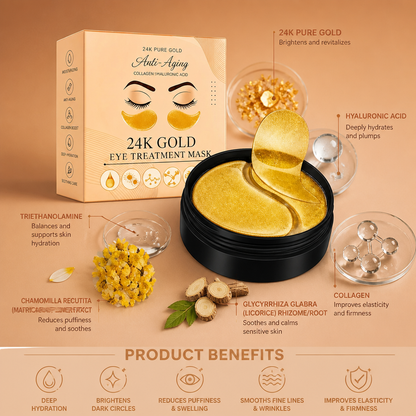 Collagen & Hyaluronic Eye Patches – Hydrating Care for Brighter-Looking Eyes