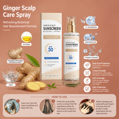 Ginger Scalp Care Spray – Refreshing Botanical Hair Nourishment Formula