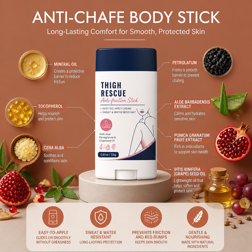 Anti-Chafe Body Stick – Long-Lasting Comfort for Smooth, Protected Skin