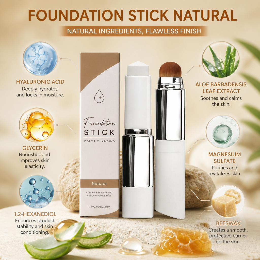 Natural Foundation Stick – Smooth Coverage With Hydrating Finish