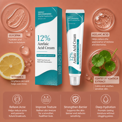 Azelaic Acid Cream – Lightweight Hydrating Formula for Smooth-Looking Skin