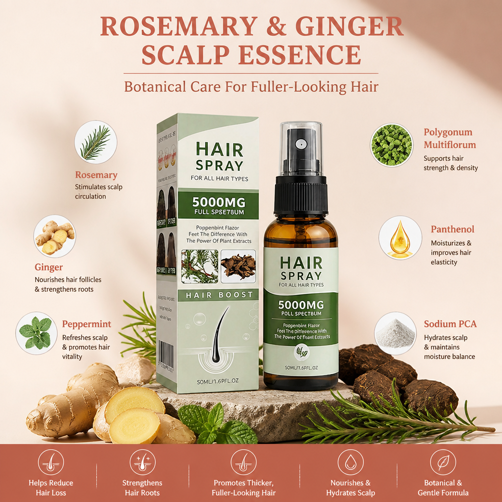 Rosemary & Ginger Scalp Essence – Botanical Care For Fuller-Looking Hair