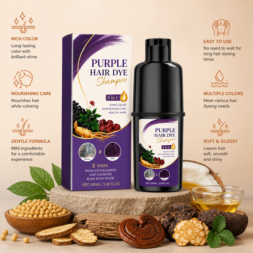 Polygonum Multiflorum Color Depositing Shampoo – Nourishing Hair Color Care