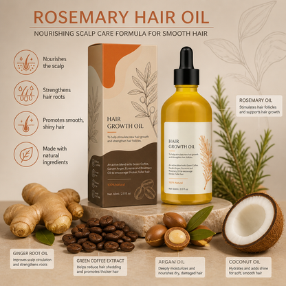 Rosemary Hair Oil – Nourishing Scalp Care Formula for Smooth Hair