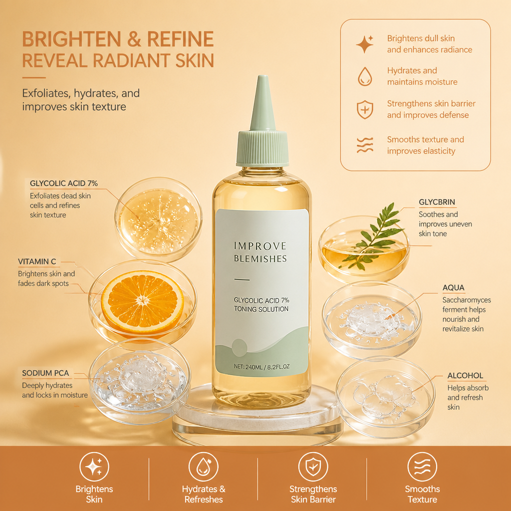 Vitamin C Brightening Facial Toner – Hydrating Formula for Radiant Skin