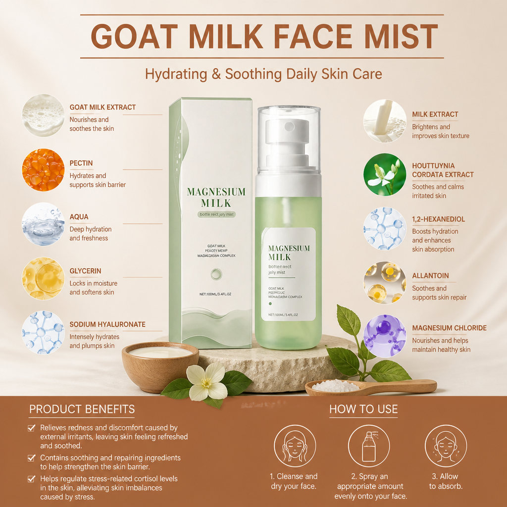 Goat Milk Face Mist – Hydrating & Soothing Daily Skin Care
