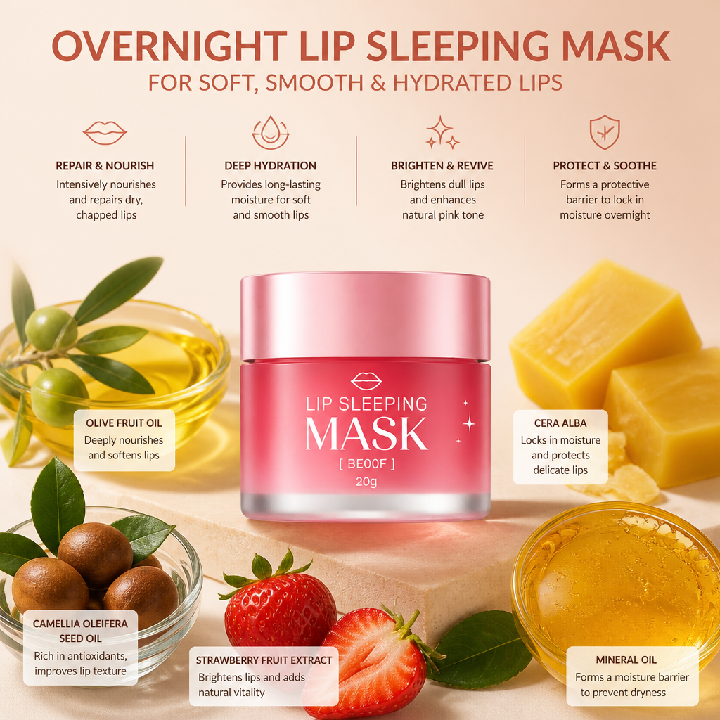 Overnight Lip Sleeping Mask for Soft, Smooth & Hydrated Lips