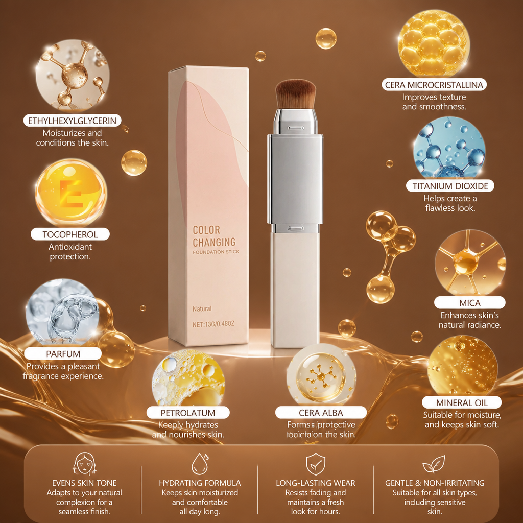 Color Matching Foundation Stick – Smooth Natural Finish Makeup Base