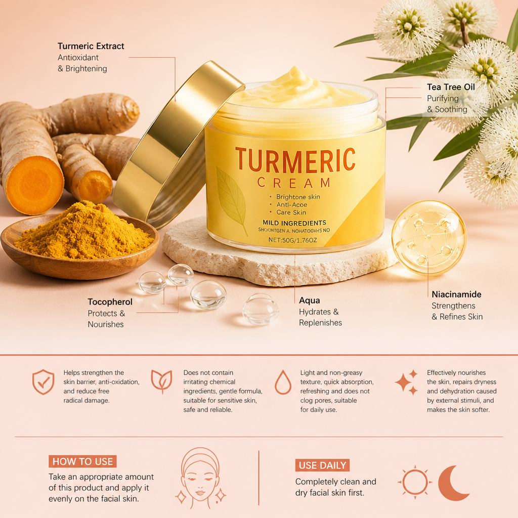 Turmeric Face Cream – Nourishing Moisture For Smooth Radiant-Looking Skin